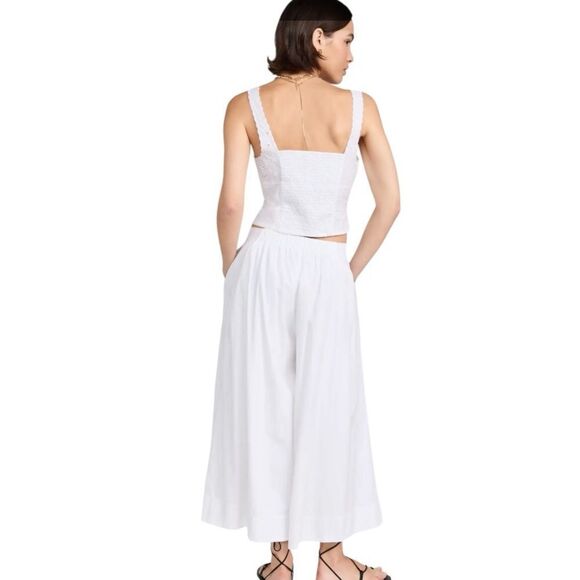 Free People elastic waist cotton pant. White eyelet camisole top elastic. XL - Picture 3 of 13